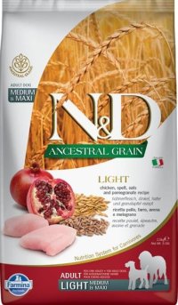 N&D ANCESTRAL GRAIN Dog LG Chicken, Spelt, Oats & Pomegranate Adult Medium & Maxi 2,5 kg - VÝPRODEJ