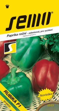 Semo Paprika zeleninová sladká F1 - Rubika F1 rychl 15s - VÝPRODEJ