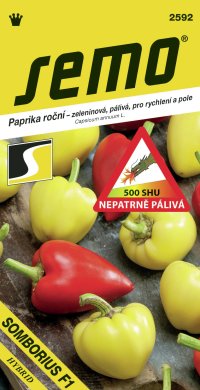 Semo Paprika zeleninová pálivá F1 - Somborius 15s  /SHU 500/ - VÝPRODEJ