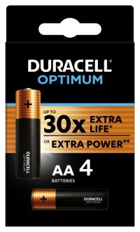 Duracell Optimum alkalická baterie 4 ks (AA) - VÝPRODEJ