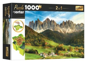 Puzzle s třídičem 2v1: Dolomity, Itálie 1000 dílků - VÝPRODEJ