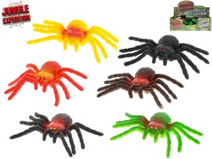 Pavouk 14 cm - mix barev (žlutý, zelený, oranžový, černý, červenohnědý, červenočerný) - VÝPRODEJ