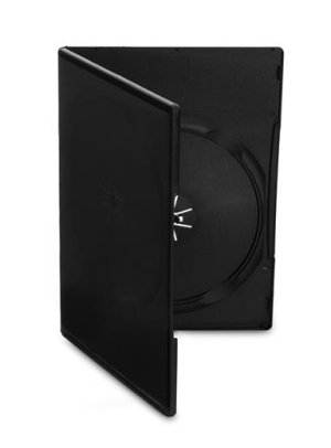 Obal 2 DVD 9mm slim černý - karton 100ks - VÝPRODEJ