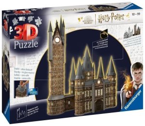 Puzzle 3D Harry Potter: Bradavický hrad - Astronomická věž 540 dílků (noční edice) - VÝPRODEJ