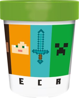 Plastový kelímek MINECRAFT 260ml protiskluzový - VÝPRODEJ