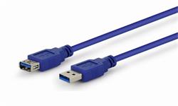Gembird kábel USB 3.0 (AM - AF), predlžovací, 3 m, modrý - VÝPRODEJ