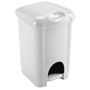 Odpadkový koš - bílý, plastový, 6 l - VÝPRODEJ