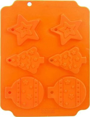 Orion silikonová pečicí forma oranžová Vánoce - VÝPRODEJ