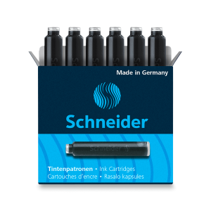 Inkoustové bombičky Schneider, 6 ks - černé - VÝPRODEJ