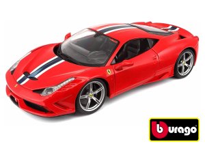 Bburago 1:18 Ferrari 458 Speciale Ferrari Race&Play červená 18-16002 - VÝPRODEJ