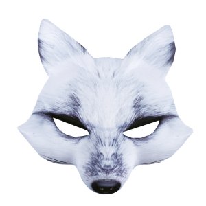 Maska bílá liška - VÝPRODEJ