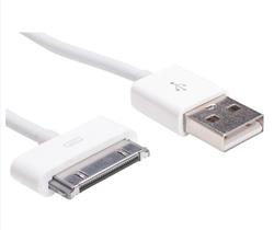 Akyga kabel USB-Apple 30-pin 1.0m/bílá - VÝPRODEJ