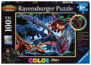 RAVENSBURGER Svítící puzzle Jak vycvičit draka III XXL 100 dílků - VÝPRODEJ