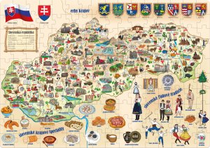 Popular Puzzle Mapa Slovenska 160 dílků - VÝPRODEJ