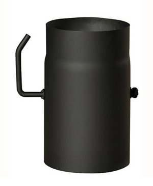 Roura kouřová s klap.130mm/250 t.1,5mm ČER - VÝPRODEJ