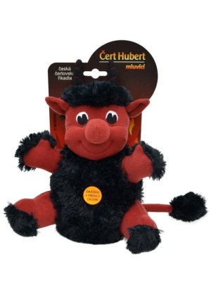Čert Hubert mluvící plyš 23cm na kartě 12m+ - VÝPRODEJ