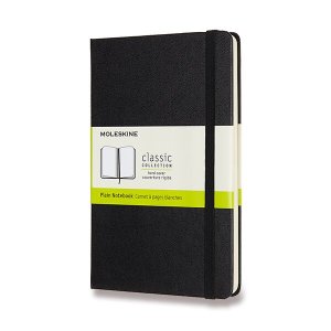 Zápisník Moleskine - tvrdé desky, M, čistý - černý - VÝPRODEJ