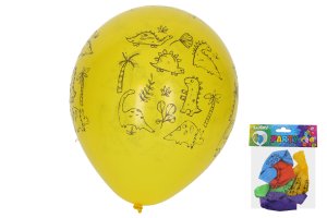 Balónek nafukovací 30 cm - sada 5ks, Dinosauři - VÝPRODEJ