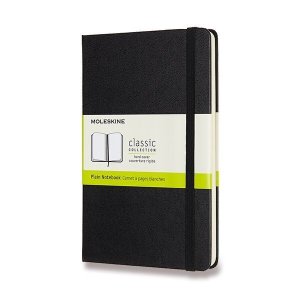 Zápisník Moleskine - tvrdé desky, M, čistý - černý - VÝPRODEJ