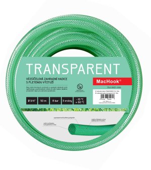 zahradní hadice TRANSPARENT 3/4 50 m zelená - VÝPRODEJ