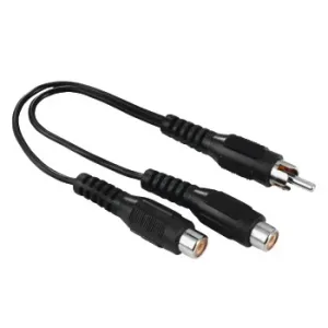 Subwoofer adaptér, cinch zástrčka - 2 cinch zásuvky - VÝPRODEJ