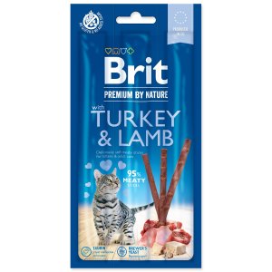 Pochoutka Brit Premium by Nature Cat krůta a jehně, tyčinky 3ks - VÝPRODEJ