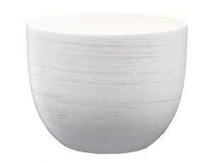 Obal na květník PURKYNĚ WHITE keramický matný d19x16cm - VÝPRODEJ