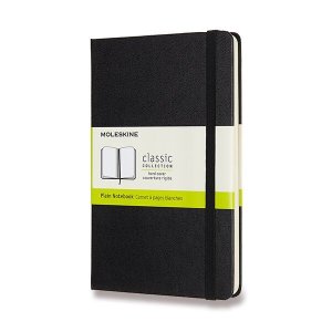 Zápisník Moleskine - tvrdé desky, M, čistý - černý - VÝPRODEJ