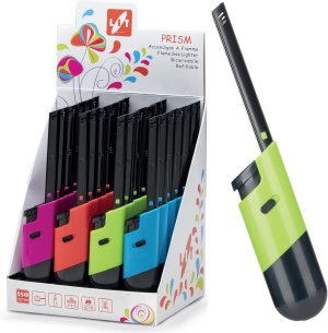 Zapalovač PRISM 19cm plamínkový, dětská pojistka - mix variant či barev - VÝPRODEJ