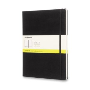 Zápisník Moleskine - tvrdé desky, XL, čistý - černý - VÝPRODEJ