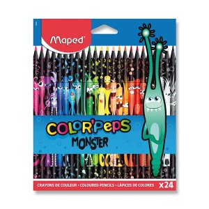 MAPED Pastelky trojboké Color'Peps Monster 24ks - VÝPRODEJ