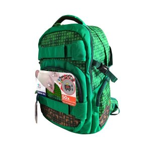 PIXIE CREW Studentský batoh, zelená, Mine&amp;Craft 100 pixelů - VÝPRODEJ