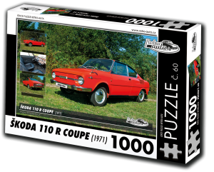 RETRO-AUTA Puzzle č. 60 Škoda 110 R Coupe (1971) 1000 dílků - VÝPRODEJ