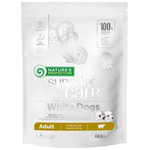 Nature's Protection Superior Care Dog Dry White Dogs Adult Small Breeds Lamb 400 g - VÝPRODEJ