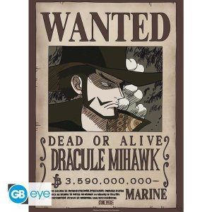 One Piece Plakát - Wanted Mihawk Wano 52 x 38 cm - VÝPRODEJ