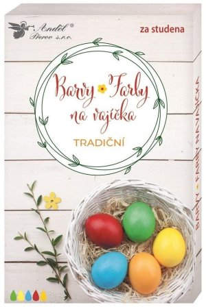 Barvy na vajíčka gelové tradiční, 5ks v balení, barvení za studena - VÝPRODEJ