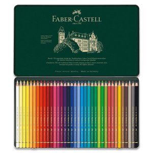 Pastelky Faber-Castell Polychromos 110036 plechová krabička, 36 barev - VÝPRODEJ