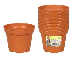 Květník CLASSIC TOD lehčený plastový d8cm 15ks - VÝPRODEJ