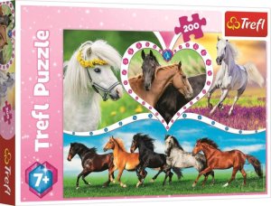 Trefl Puzzle Krásní koně / 200 dílků - VÝPRODEJ