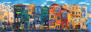 ART PUZZLE Panoramatické puzzle Barevné město 1000 dílků - VÝPRODEJ