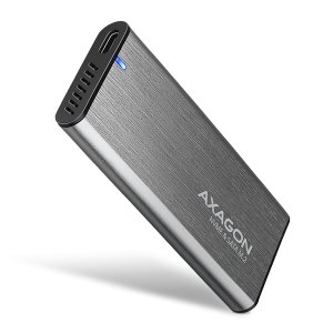 AXAGON EEM2-SG2, USB-C 3.2 Gen 2 - M.2 NVMe & SATA SSD kovový RAW box, bezšroubkový, stříbrný - VÝPRODEJ