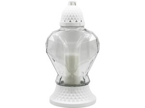 Madona Hřb.Sklo 30cm vklad 110g 32h. Srdce - VÝPRODEJ