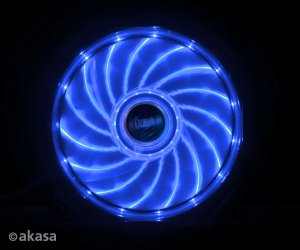 přídavný ventilátor Akasa Vegas LED 12 cm modrá - VÝPRODEJ