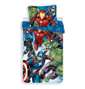 JERRY FABRICS Povlečení Avengers Brands 02 Bavlna, 140/200, 70/90 cm - VÝPRODEJ