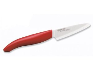 KYOCERA keramický nůž s bílou čepelí/ 7,5 cm dlouhá čepel/ červená plastová rukojeť - VÝPRODEJ
