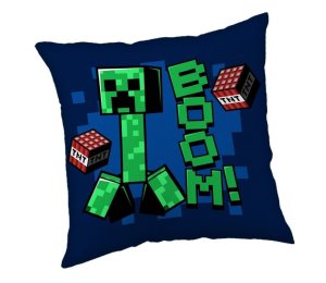 JERRY FABRICS Polštářek Minecraft Jolly Boom Polyester, 40/40 cm - VÝPRODEJ