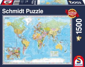 SCHMIDT Puzzle Politická mapa světa 1500 dílků - VÝPRODEJ