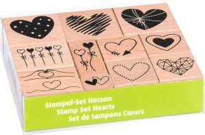 HEYDA Set razítek srdíčka 12 ks - VÝPRODEJ