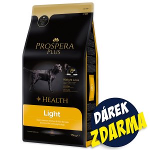 Krmivo Prospera Plus Light kuře s rýží 15kg + 1ks pochoutka 230g - VÝPRODEJ