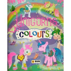 Třpytivé omalovánky: Unicorns - colours - lila - VÝPRODEJ
